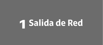 2 Salidas de Red 2 Salidas de Red