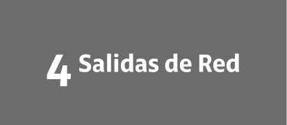 4 Salidas de Red 4 Salidas de Red