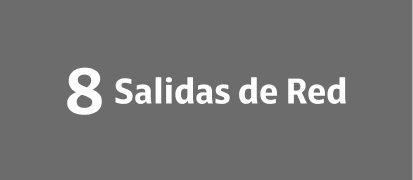 8 Salidas de Red 8 Salidas de Red
