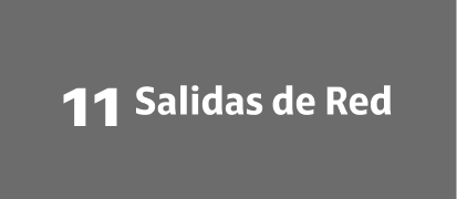 11 Salidas de Red 11 Salidas de Red