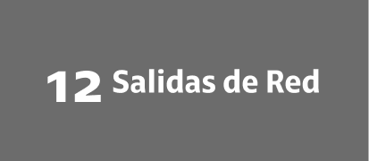 12 Salidas de Red 12 Salidas de Red