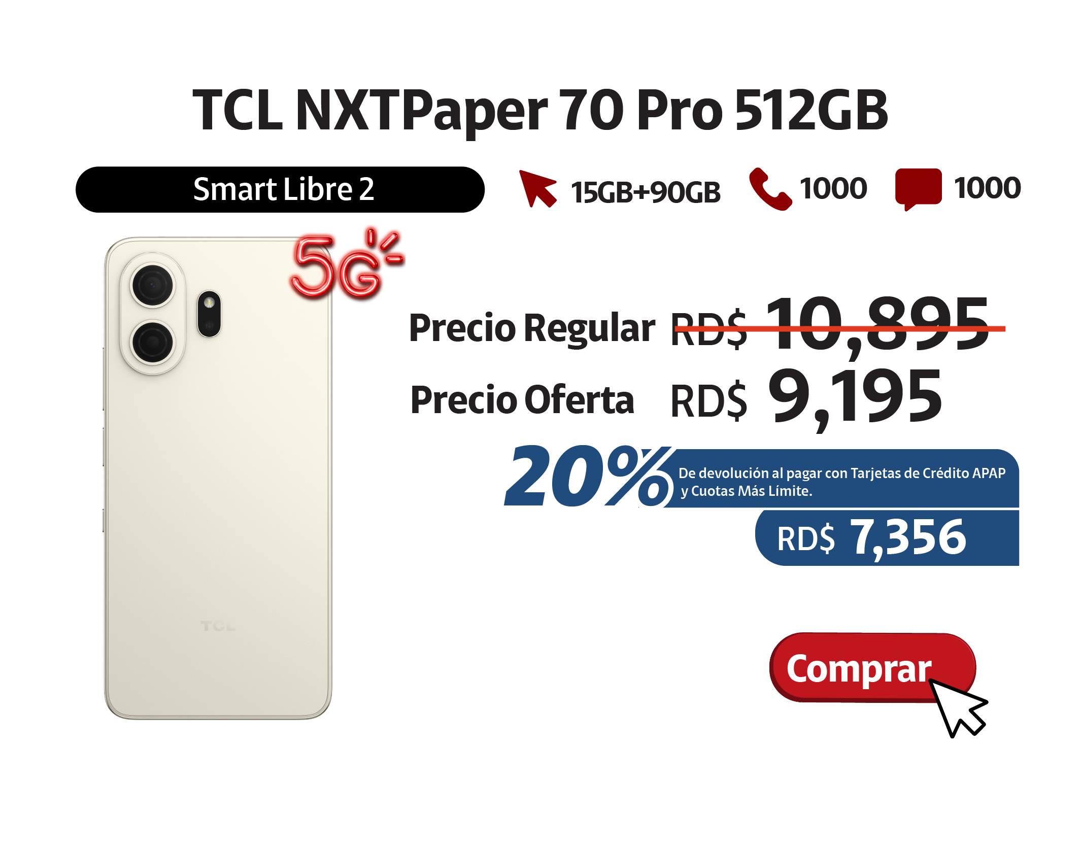 TCL NXTPaper 70 Pro 512GB