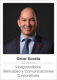 Omar Acosta Vicepresidente Mercadeo y Comunicaciones Corporativas