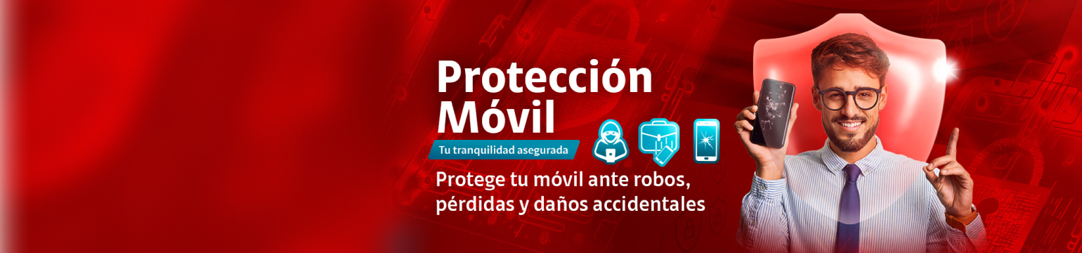 Un chico utilizando el servicio de Plan Protección Móvil Un chico utilizando el servicio de Plan Protección Móvil