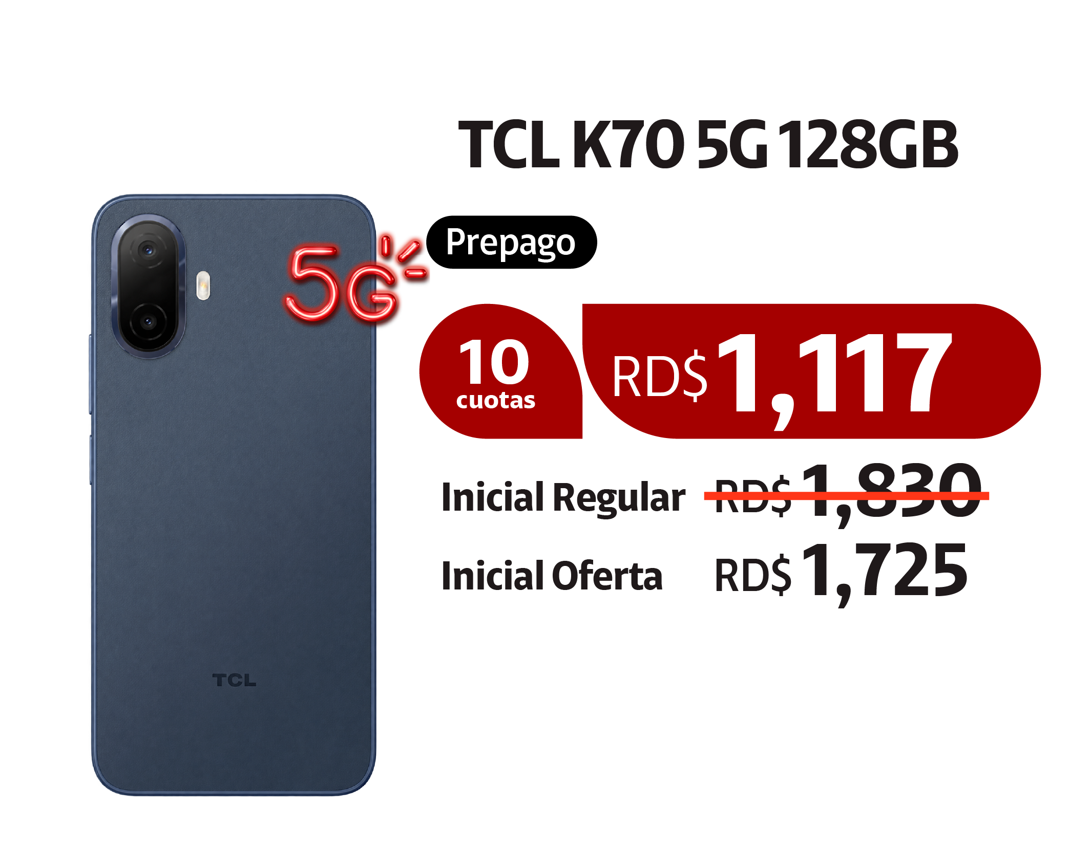 TCL K70 5G 128GB