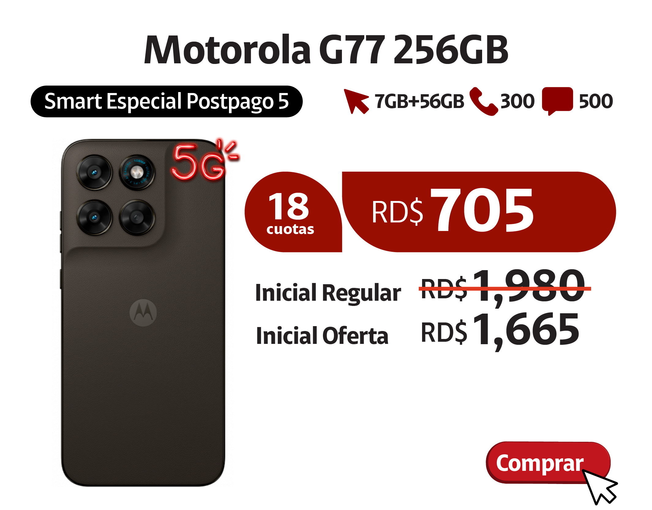 Motorola G77 256GB Café