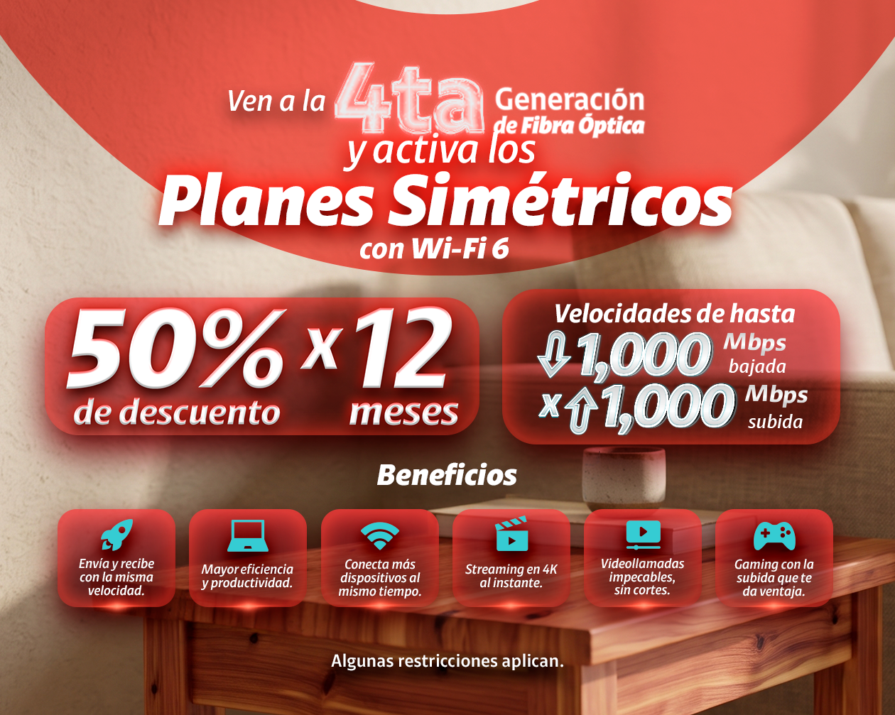 Planes y precios de servicios Hogar